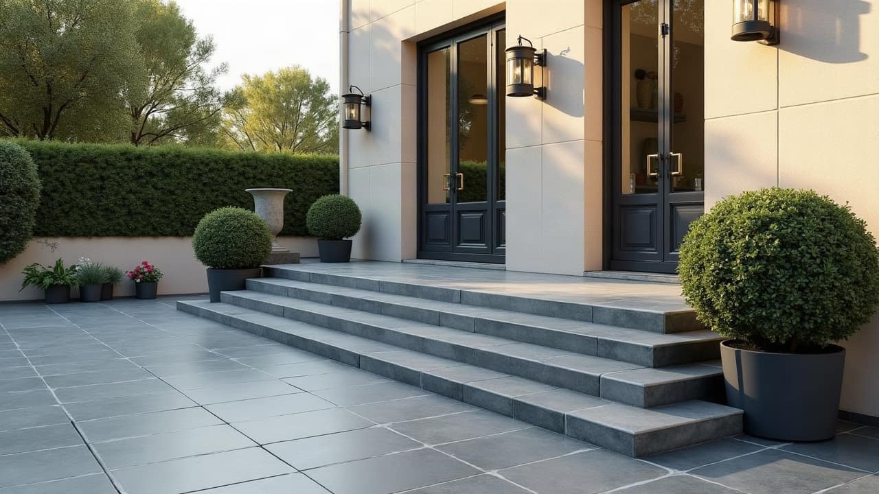 Escalier extérieur carrelé : le nez de marche, un détail décisif