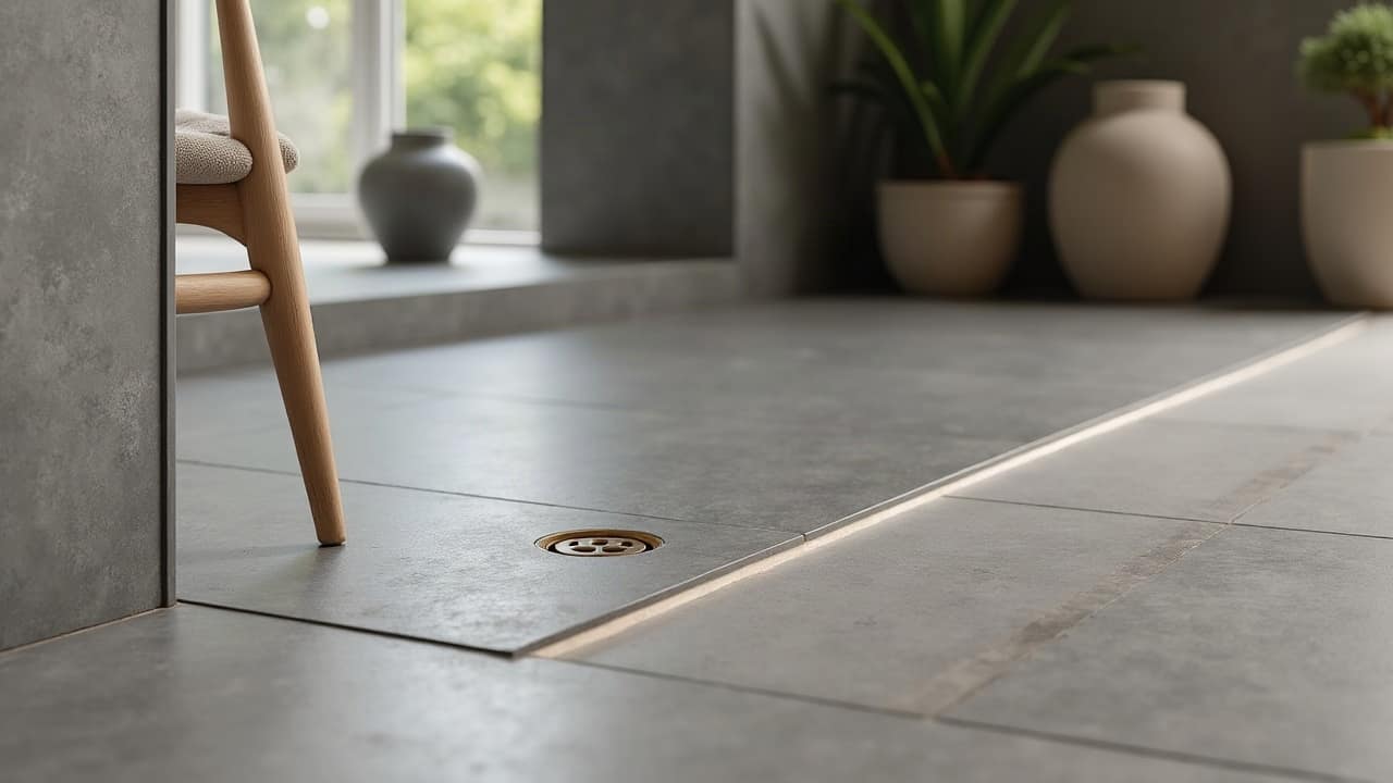 Le receveur extra-plat, une pente déjà intégrée
